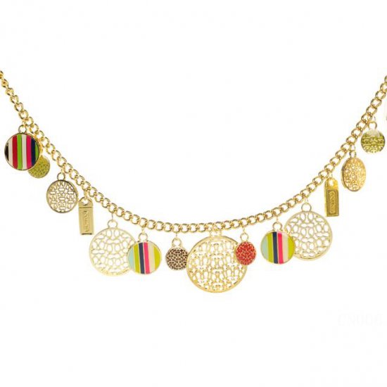 Coach Circle Charm Gold Necklaces CYO | Women
